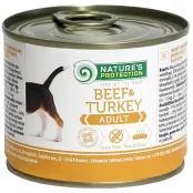 Консерва Natures Protection Adult Beef & Turkey для дорослих собак, 200 г