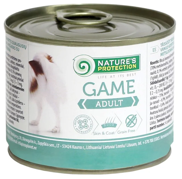 Консерва Natures Protection Adult Game для дорослих собак, 200 г