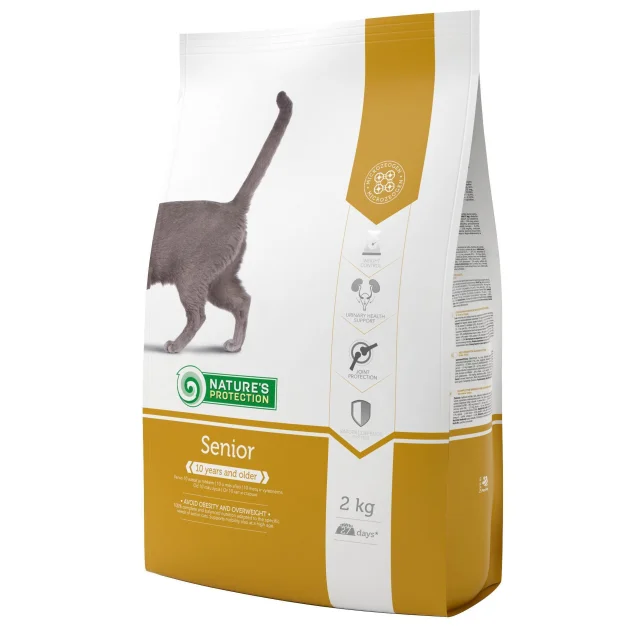 Сухой корм Natures Protection Senior для зрелых кошек, 2 кг