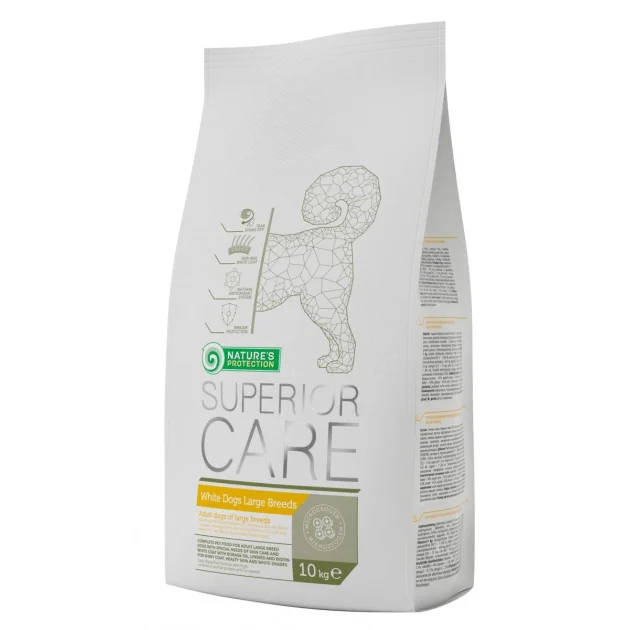 Сухой корм Natures Protection Adult для взрослых белошерстных собак больших пород, 10 кг