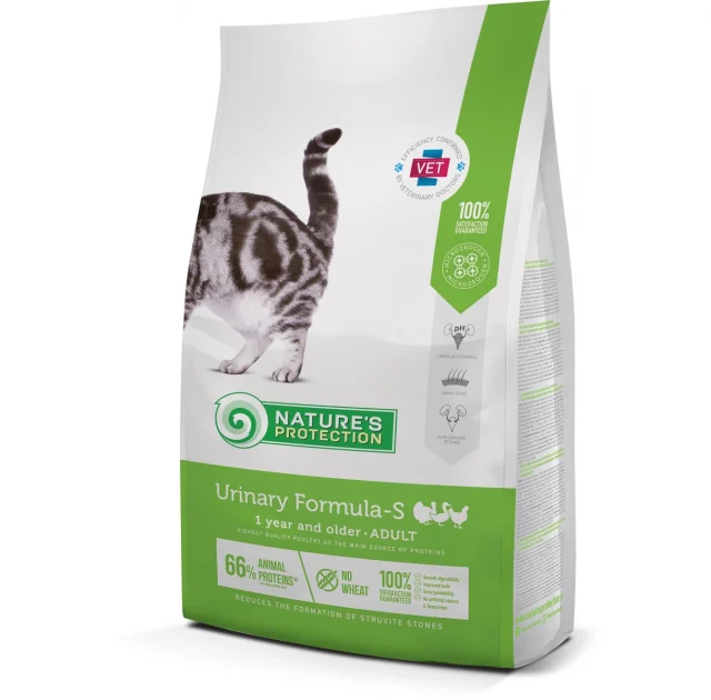 Сухий корм Natures Protection Urinary Formula-S для профілактики і лікування МКБ, для котів, 7 кг