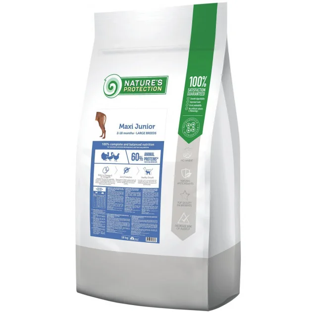 Сухий корм Natures Protection Maxi Junior для цуценят великих порід, 18 кг