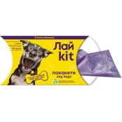 Пакеты для уборки за животными Лайkit, 20 шт, фиолетовые