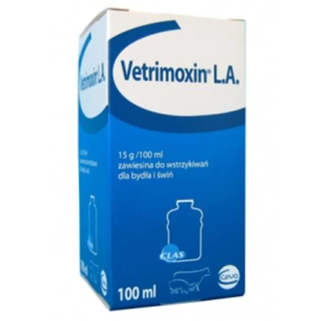 Раствор для инъекций Ветримоксин L.A., при почечной и печеночной недостаточности для животных, 100 мл