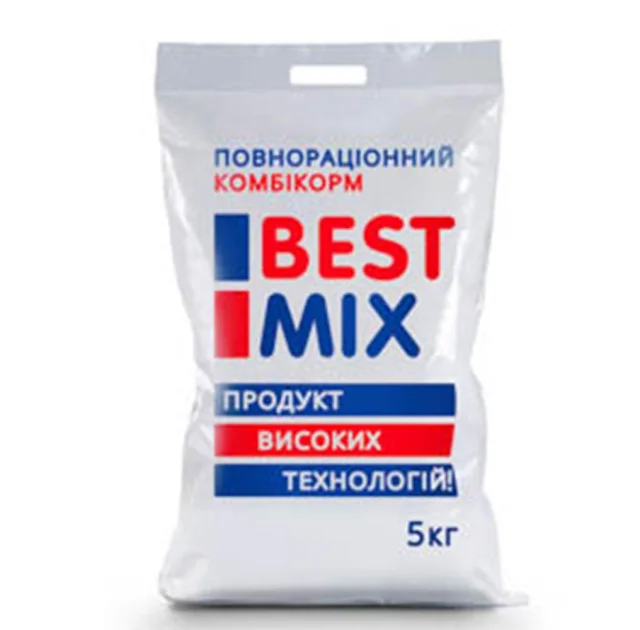 Стартовий комбікорм Best Mix для бройлерів від 0 до 18 днів, 5 кг