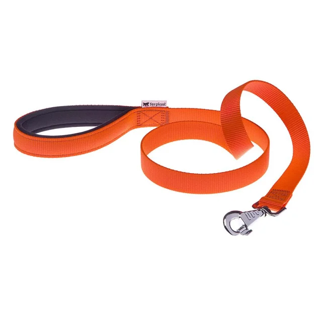 Нейлоновий поводок Ferplast Daytona G25 / 120 Orange для собак, 25 мм 120 см