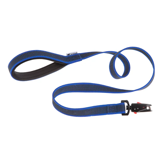 Поводок для собак без ручки Ferplast Daytona Gummy Matic G15 / 120 Blue з прогумованого нейлону, 15 мм 120 см