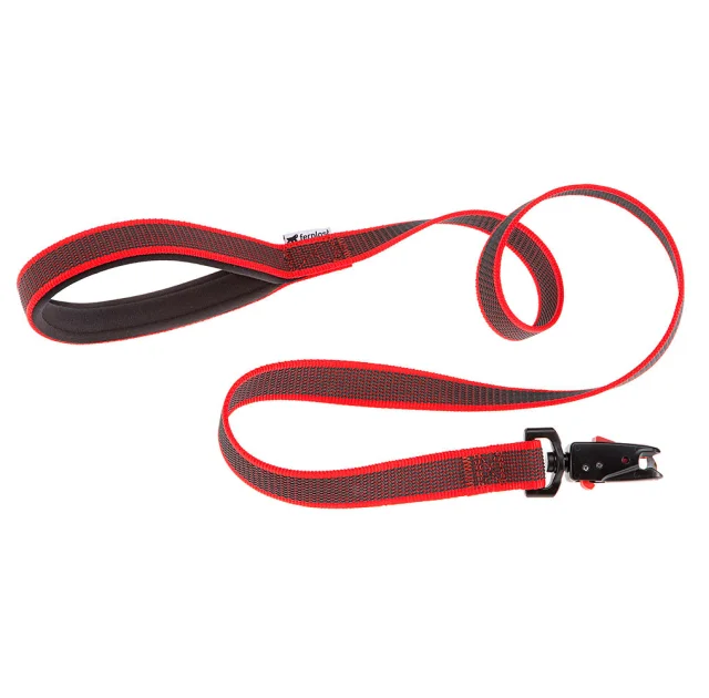 Поводок для собак без ручки Ferplast Daytona Gummy Matic G15 / 120 Red з прогумованого нейлону, 15 мм 120 см