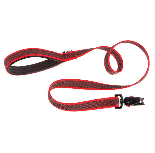 Поводок для собак без ручки Ferplast Daytona Gummy Matic G20 / 120 Red з прогумованого нейлону, 20 мм 120 см