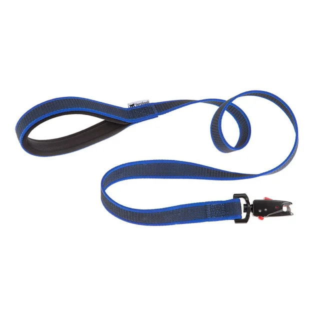 Поводок для собак без ручки Ferplast Daytona Gummy Matic G25 / 120 Blue з прогумованого нейлону, 25 мм 120 см