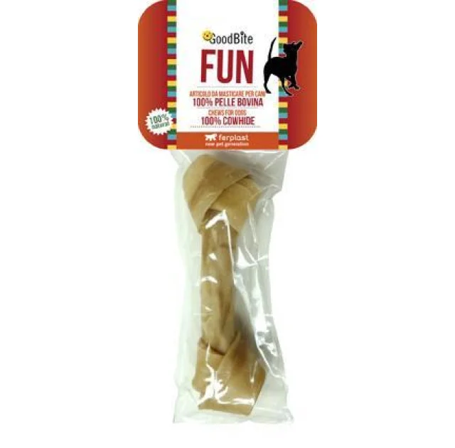 Плетеные жевательные косточки Ferplast GoodBite Fun 3945 Bone Natural 125g для собак, 26x7x5 см