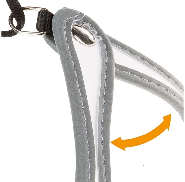 Ferplast Agila 1 Harness White эргономичная шлейка для собак с эластичным шнуром, 26x38 см