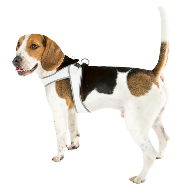 Ferplast Agila 4 Harness White эргономичная шлейка для собак с эластичным шнуром, 44x52 см