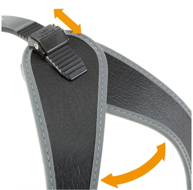 Ferplast Agila 5 Harness Black эргономичная шлейка для собак с системой микрорегулировки, 50x58 см