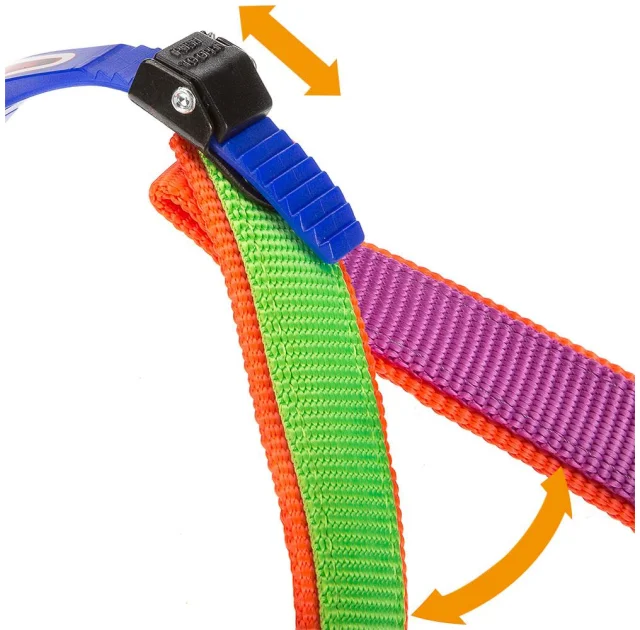 Ferplast Agila Colors 6 Purple-Orange шлейка из нейлона, для собак, 57x65 см