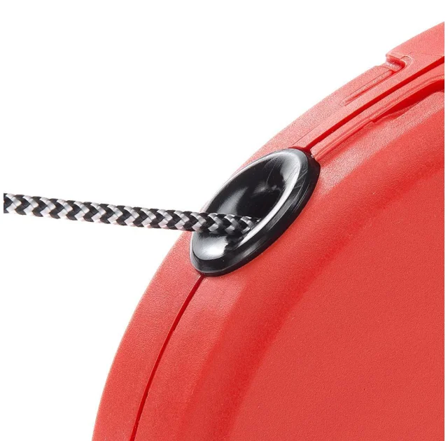 Поводок-рулетка для собак до 25 кг Ferplast Amigo Easy M Cord Rosso cо шнуром, червоний, 5 м