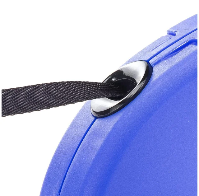 Поводок-рулетка для собак до 25 кг Ferplast Amigo Easy M Tape Blue c стрічкою, синій, 5 м