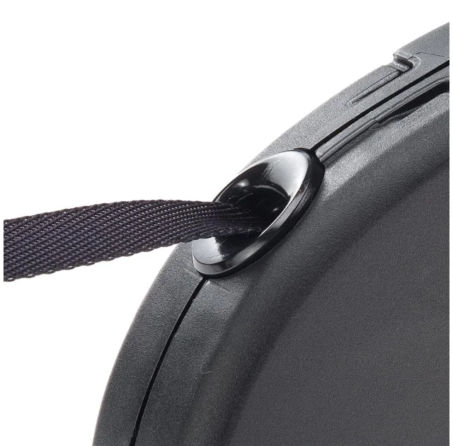 Поводок-рулетка для собак до 25 кг Ferplast Amigo Easy M Tape Nero c стрічкою, чорний, 5 м
