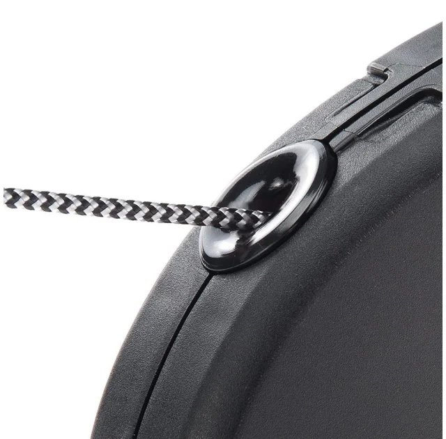 Поводок-рулетка для собак до 12 кг Ferplast Amigo Easy Mini Cord Nero cо шнуром, чорний, 3 м