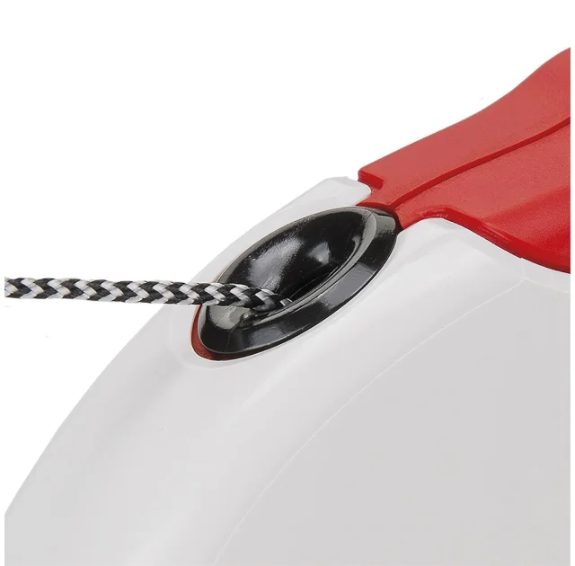 Поводок-рулетка Ferplast Amigo L Cord Red-White для собак c тонким шнуром, 16x3,8x15 см