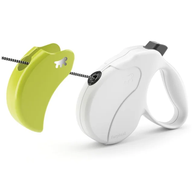 Поводок-рулетка Ferplast Amigo S Cord Beige-Purple Lead для собак cо шнуром, бежево-фіолетовий, 14x3,6x12 см