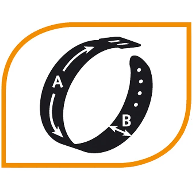 Нейлоновый ошейник с металлической цепочкой Ferplast Daytona CSS25/60 Brown для собак, A: 60 см, B: 25 см