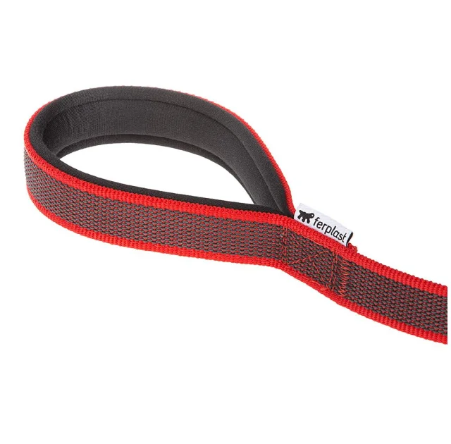 Повідець з прогумованого нейлону Ferplast Daytona Gummy Matic GA20 / 200 Red для дресирування собак