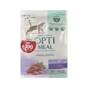 Сухой корм Optimeal для кошек, для вывода шерсти, с уткой, 0.3 кг