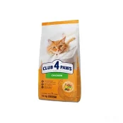 Сухий корм Club 4 Paws Adult Cats 7+ для дорослих котів від 7 років, з куркою, 14 кг