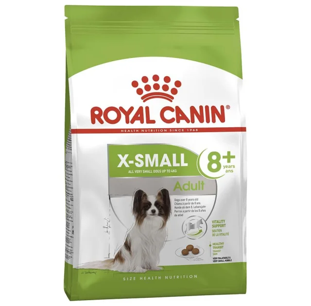 Сухий корм Royal Canin X-Small Adult 8+ для собак мініатюрних порід від 8 років, 1.5 кг