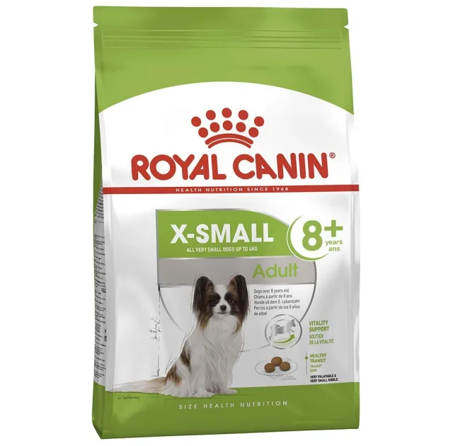 Сухой корм Royal Canin X-Small Adult 8+ для собак миниатюрных пород от 8 лет, 500 г