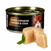 Консерви AnimAll для котів, курка з крабом, 85 г