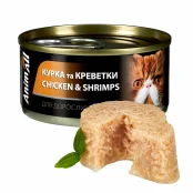 Консерви AnimAll для котів, курка з креветками, 85 г