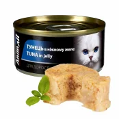Консерви AnimAll для котів, тунець в ніжному желе, 85 г