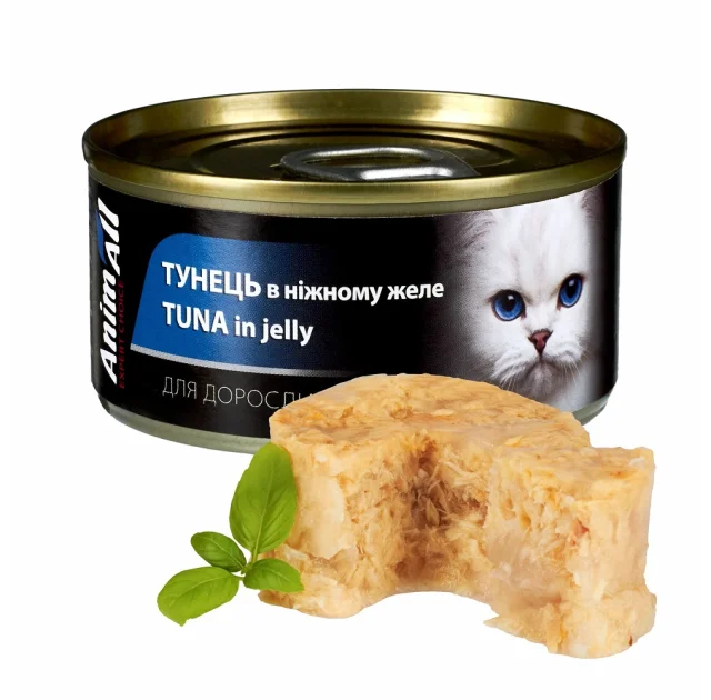Консервы AnimAll для кошек, тунец в нежном желе, 85 г