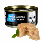 Консерви AnimAll для котів, тунець з куркою, 85 г