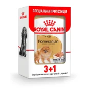 Вологий корм Royal Canin Pomeranian Adult паштет, для померанського шпіца, 85 г, акція 3+1