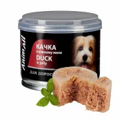 Консервы AnimAll для собак, утка в нежном желе, 195 г