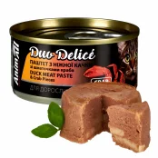 Консерви AnimAll Duo Delice для котів, паштет з качки та шматочками краба, 80 г