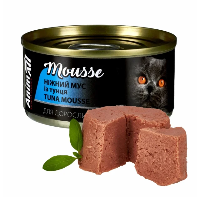 Консервы AnimAll для кошек, нежный мусс из тунца, 80 г