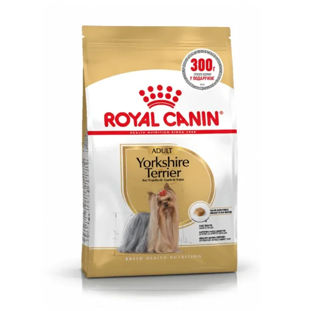 Сухой корм Royal Canin Yorkshire Terrier Adult для йоркширского терьера, 1.2 кг + 300 г в подарок