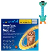 Таблетки Boehringer Ingelheim NexGard Spectra проти паразитів для собак S, 3.5-7.5 кг, 3 таблетки (упаковка)