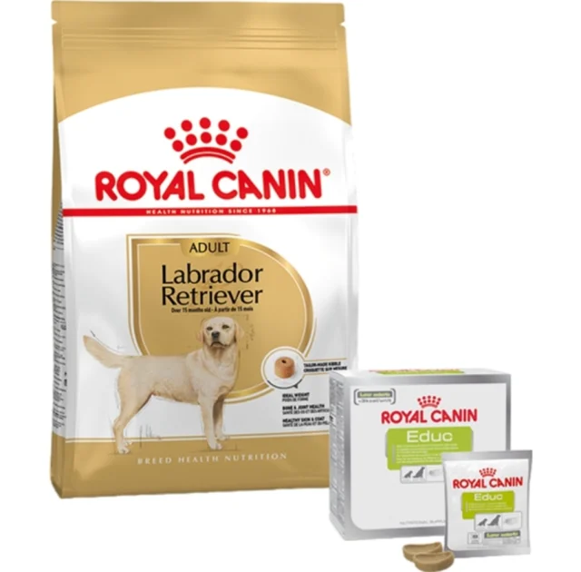 Набір сухий корм Royal Canin Adult Labrador Retriever 12 кг + ласощі Educ 30 шт у подарунок