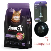 Сухой корм AnimAll для взрослых кошек, со свежей индейкой и уткой, 12 кг