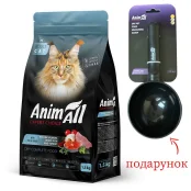 Сухой корм AnimAll для кошек, с лососем, белой рыбой и свежей индейкой, 1.5 кг