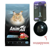 Сухой корм AnimAll для кошек, с лососем, белой рыбой и свежей индейкой, 12 кг