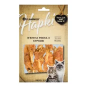 Лакомства Flamingo для кошек, вяленая рыбка с курицей, 50 г