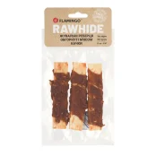 Ласощі Flamingo СНЕК R'HIDE, жувальні реберця обгорнуті м'ясом качки, для собак, 1,6 кг (16 шт, 15 см)