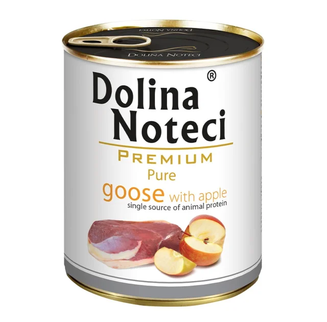 Консерви Dolina Noteci Premium Pure для собак з алергією, з гускою та яблуком, 800 г