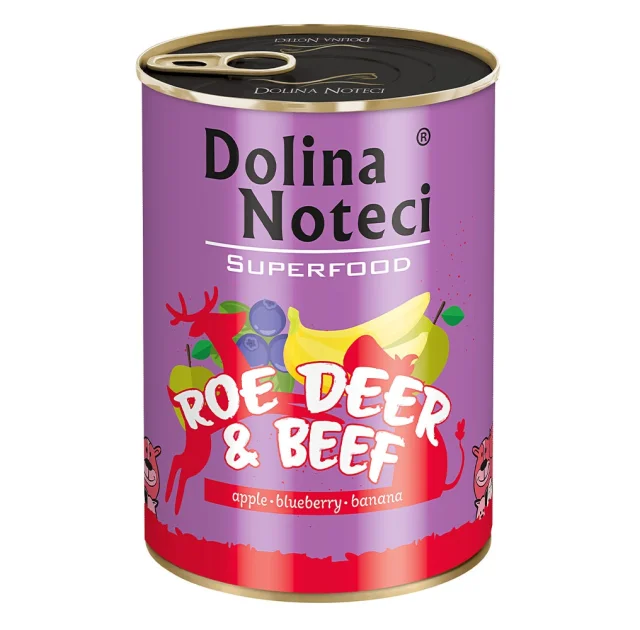 Консерви Dolina Noteci Superfood для cобак, з косулею та яловичиною, 400 г